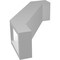 Ekena Millwork 3-in. W x 8-in. D x 12-in. H Burlington Architectural Grade PVC Knee Brace BRCP03X08X12BUR - alternate 5